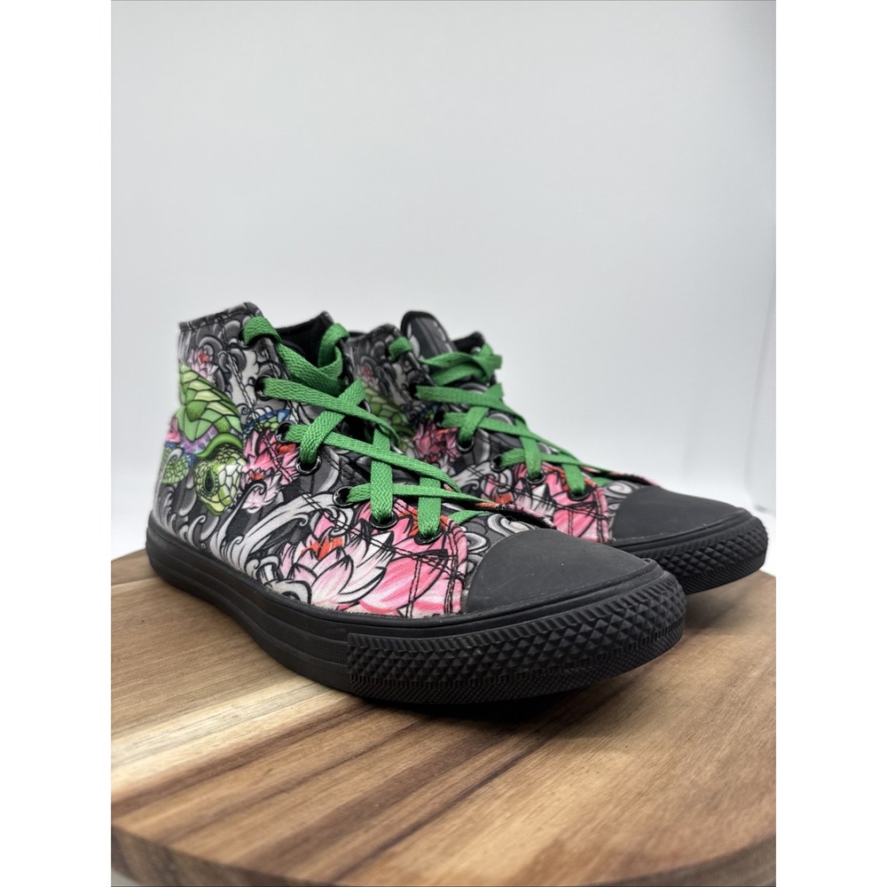 RAAD Shop Turtle Art High Top Sneaker‎ Unisex Men's 9M Women's 10.5 Lace Up EUC